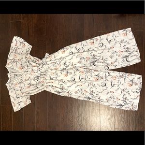 White floral jumpsuit
